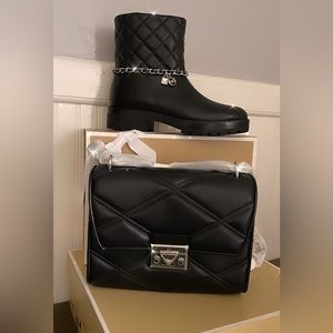 Michael Kors crossbody and boots set